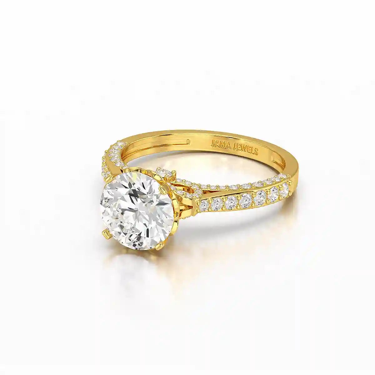 2.6 CT Round Cut Lab Diamond Ring
