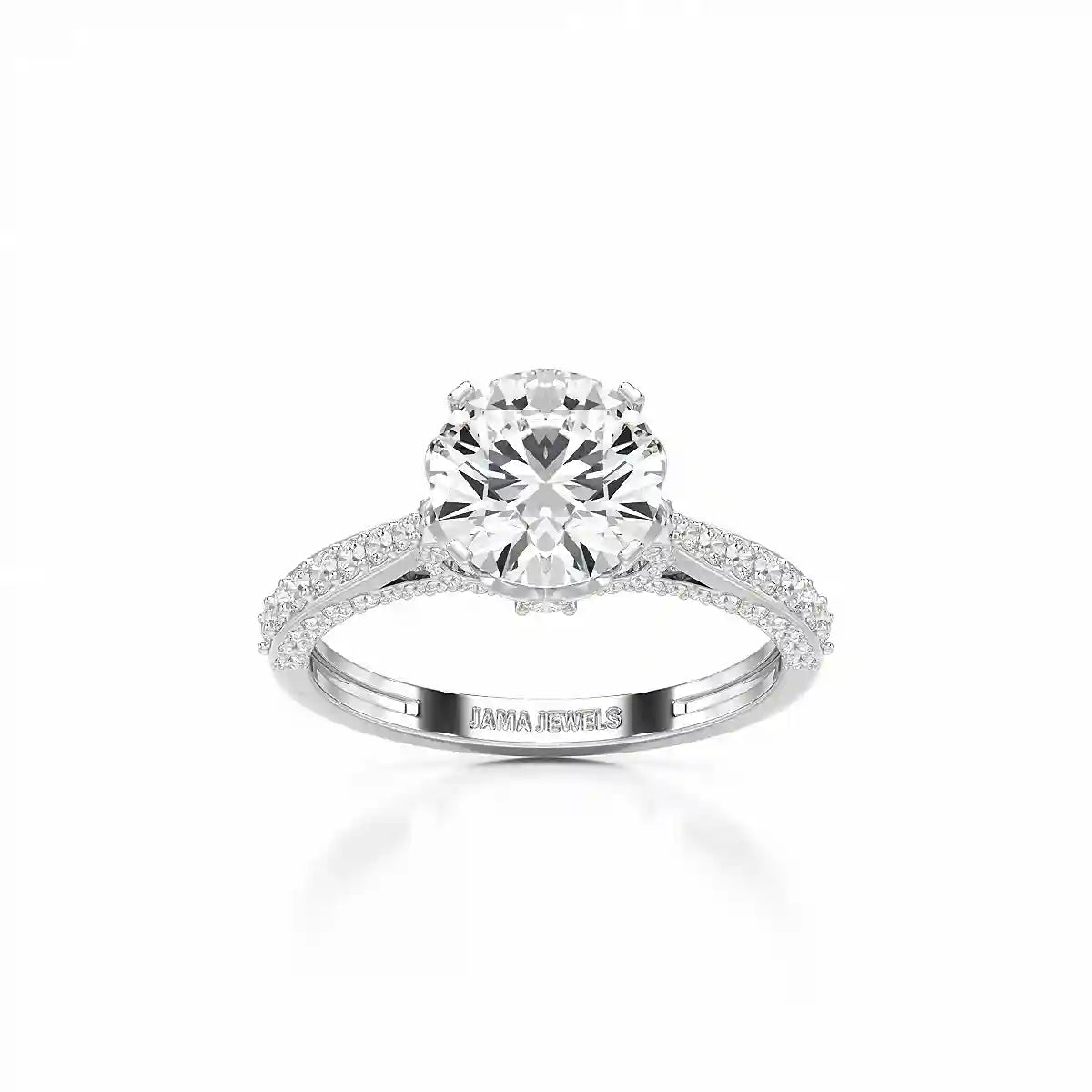 2.6 CT Round Cut Lab Diamond Ring