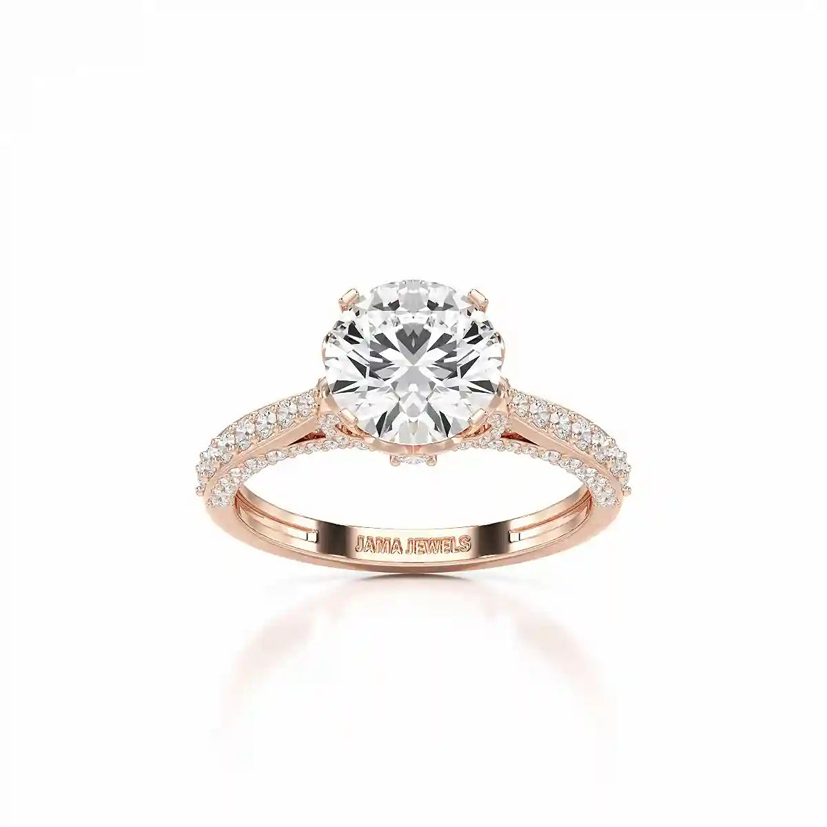 2.6 CT Round Cut Lab Diamond Ring