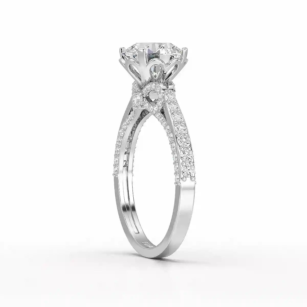 2.6 CT Round Cut Lab Diamond Ring