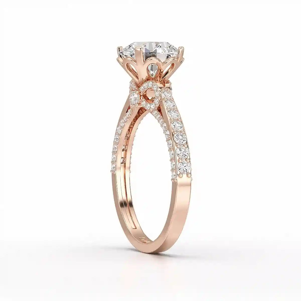 2.6 CT Round Cut Lab Diamond Ring
