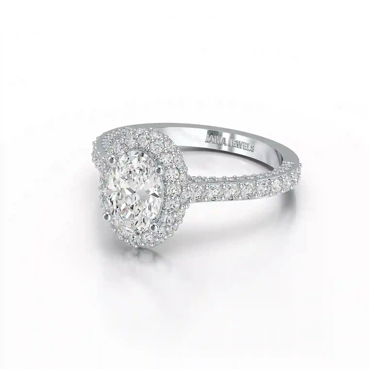 2.25 CT Oval Cut Halo Diamond Ring