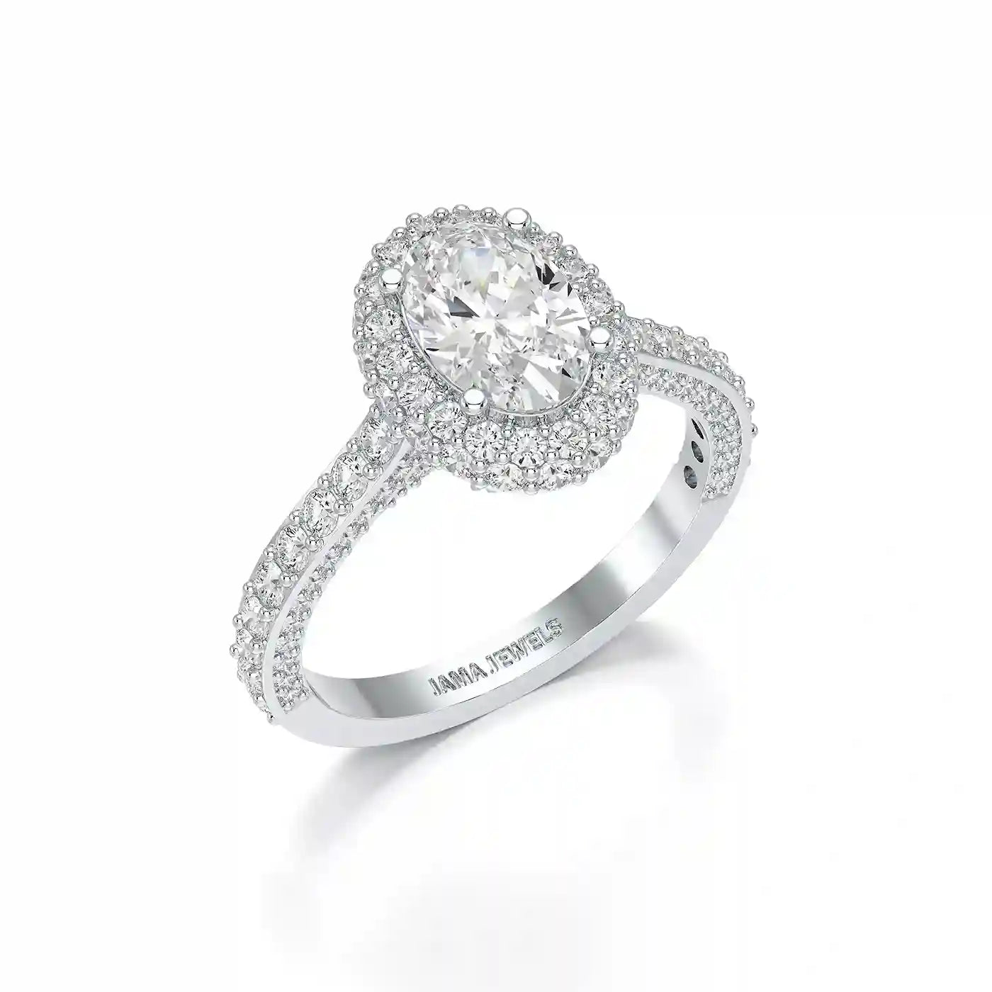 2.25 CT Oval Cut Halo Diamond Ring