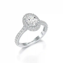 2.25 CT Oval Cut Halo Diamond Ring