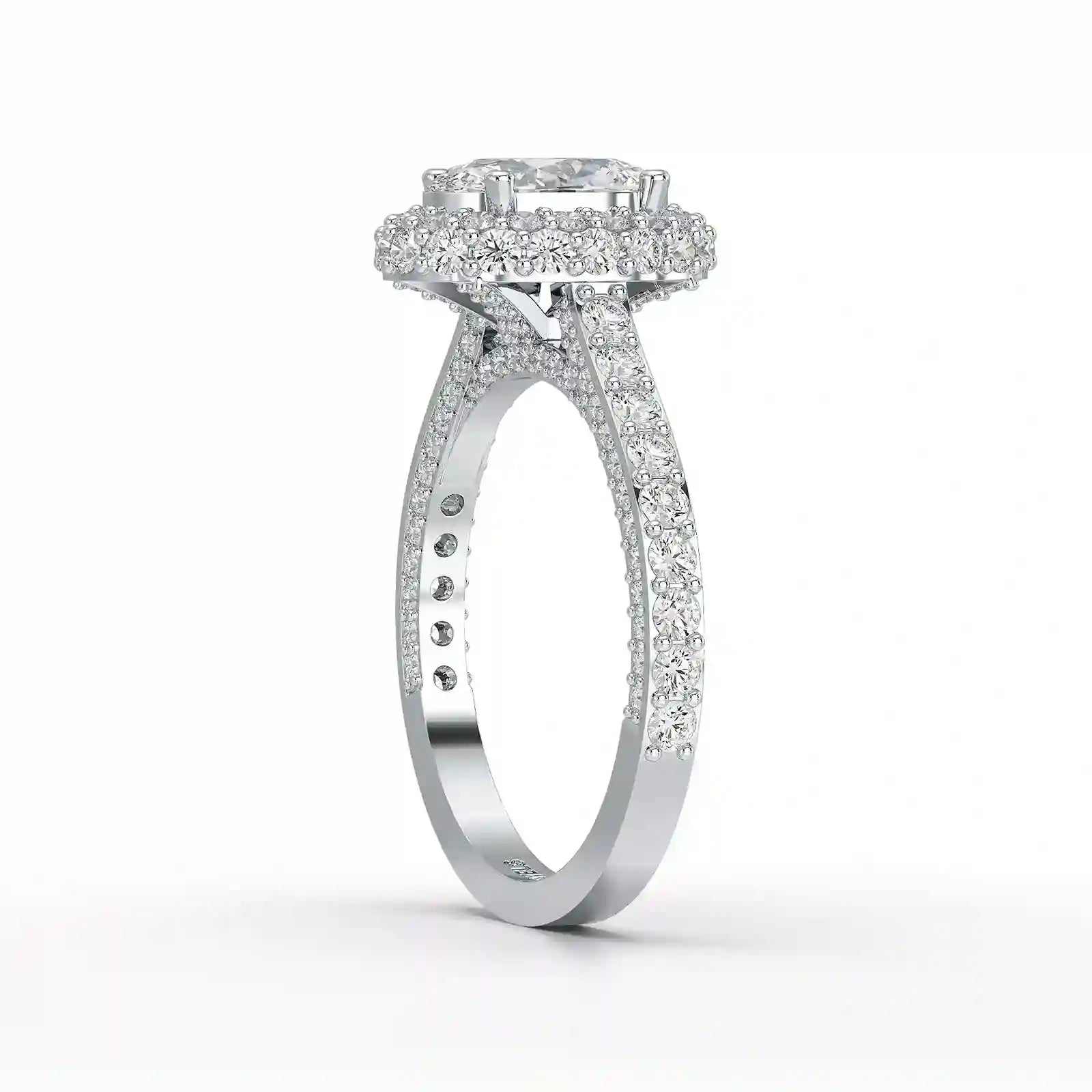 2.25 CT Oval Cut Halo Diamond Ring
