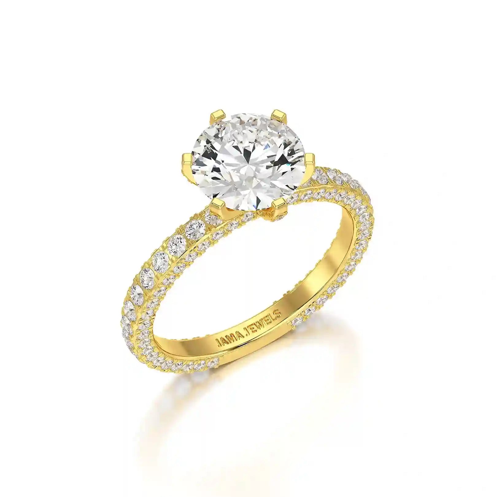 3.15 CT Round Cut Lab Diamond Ring