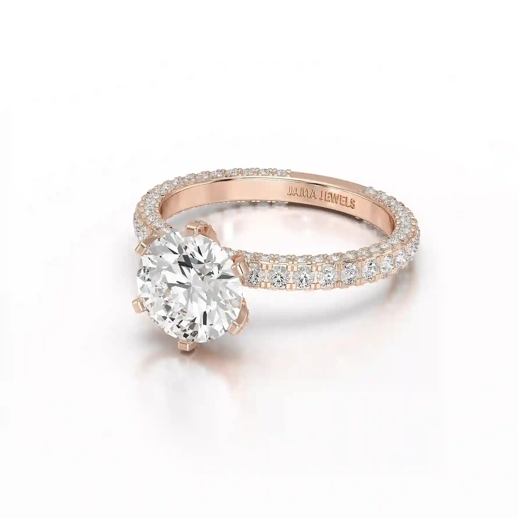 3.15 CT Round Cut Lab Diamond Ring