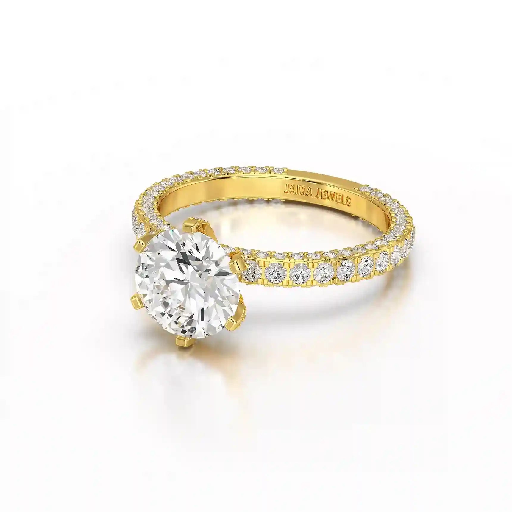 3.15 CT Round Cut Lab Diamond Ring