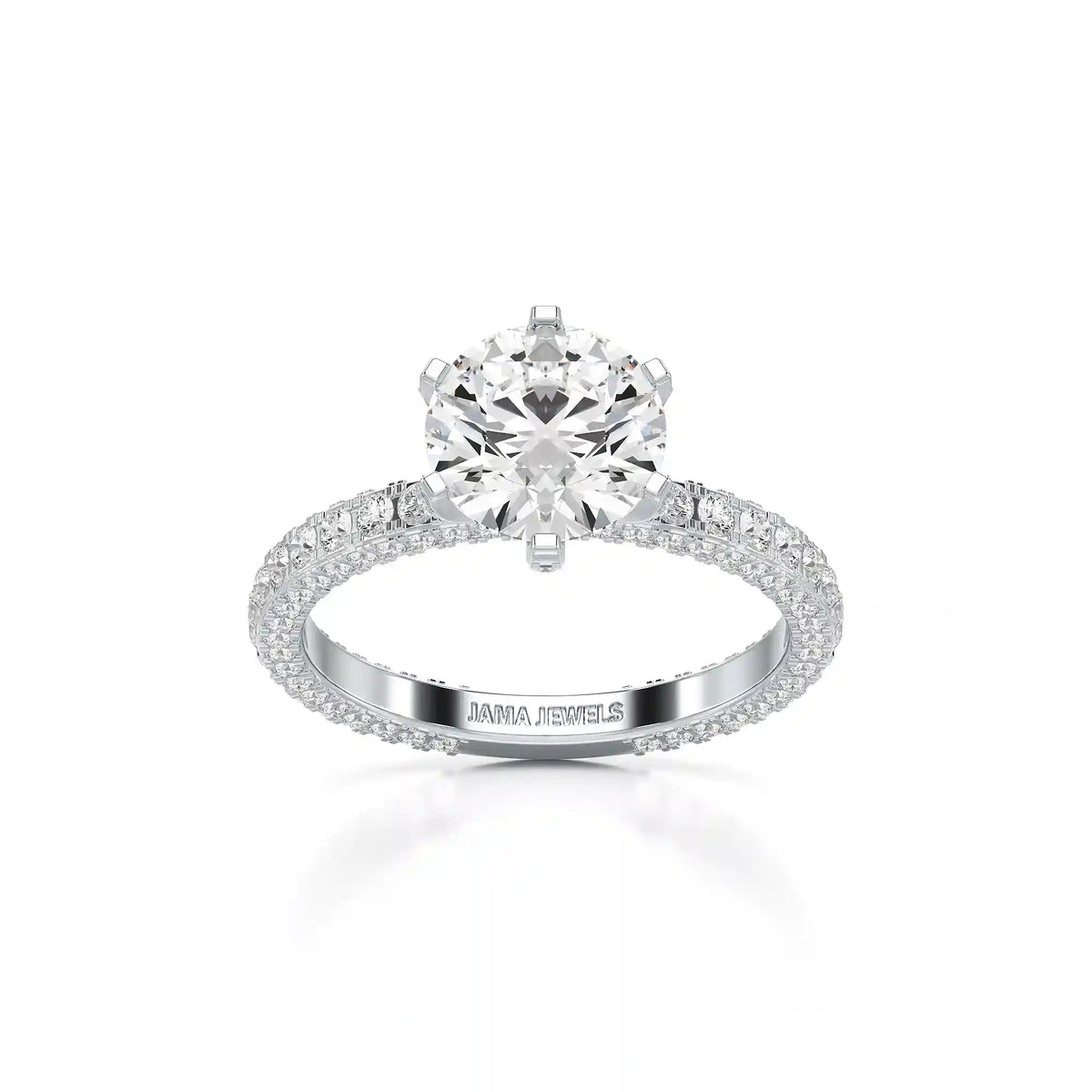 3.15 CT Round Cut Lab Diamond Ring