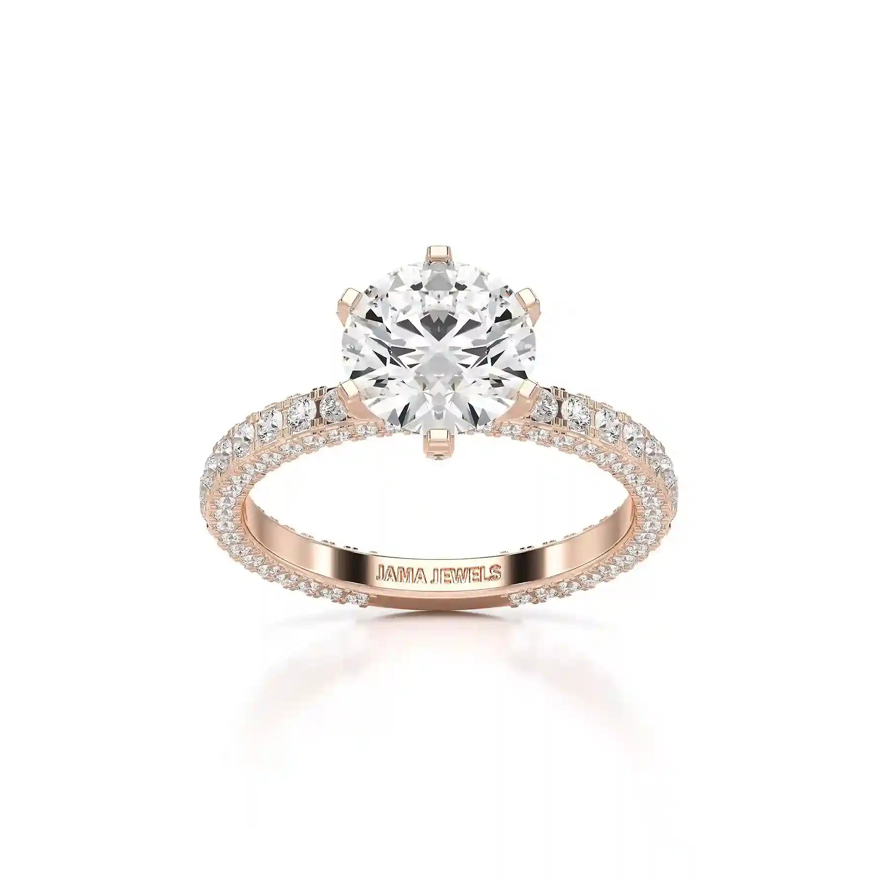 3.15 CT Round Cut Lab Diamond Ring