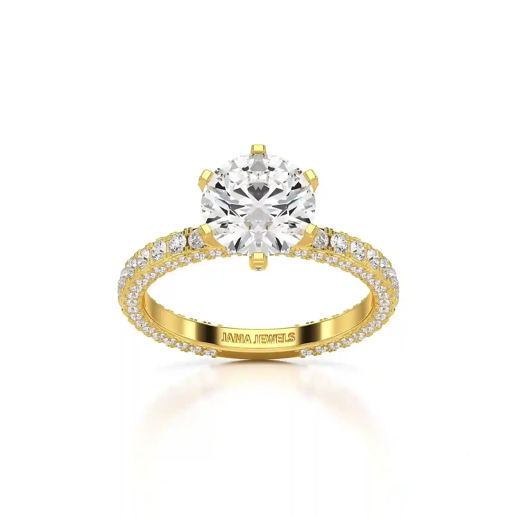 3.15 CT Round Cut Lab Diamond Ring