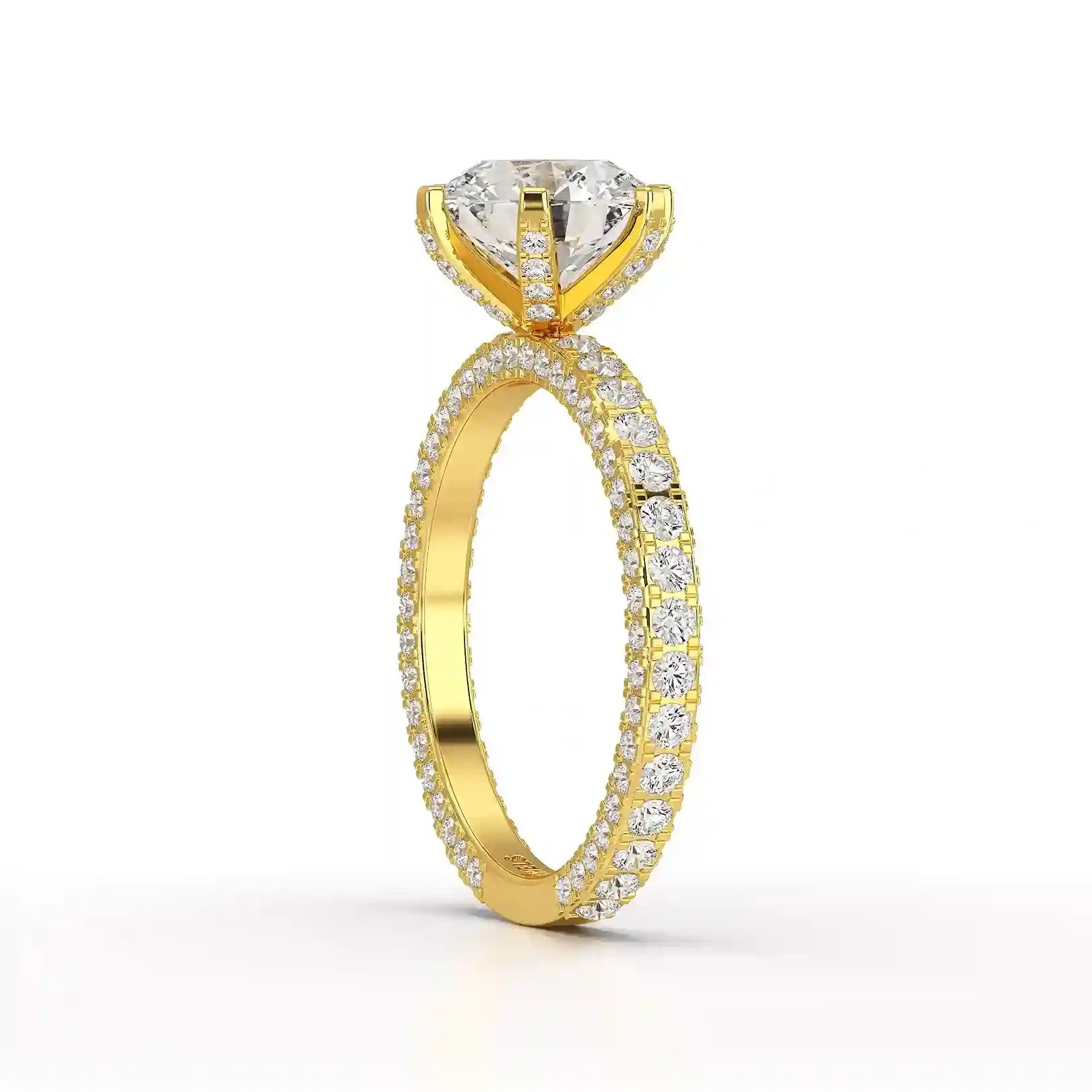 3.15 CT Round Cut Lab Diamond Ring