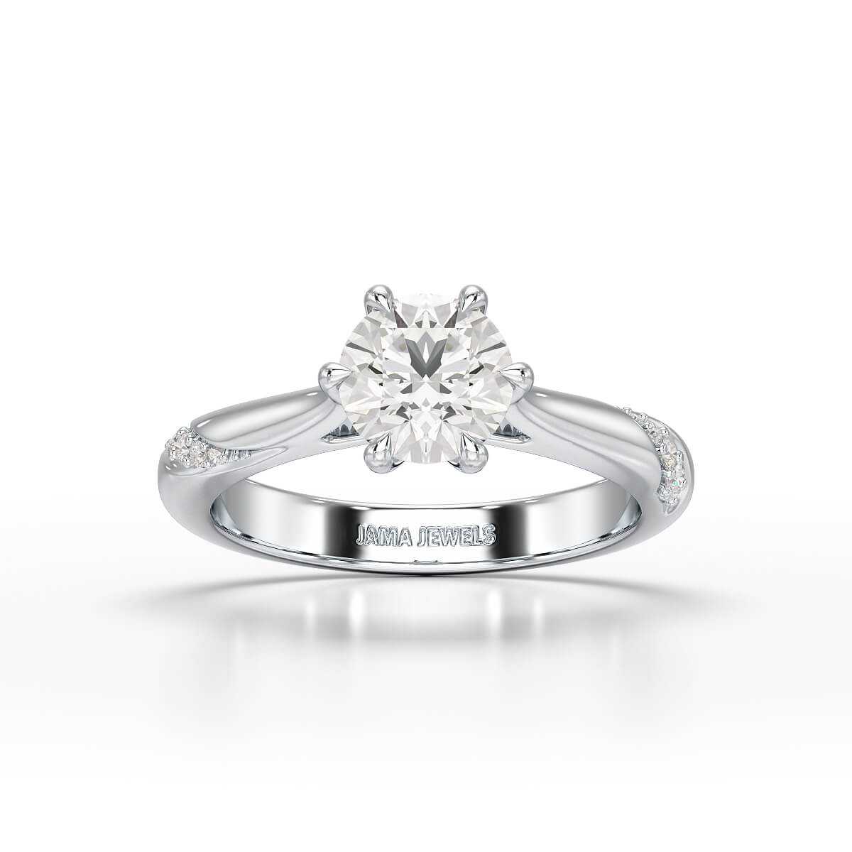 1.16 CT Round Lab Diamond Solitaire Ring - Jama Jewels 