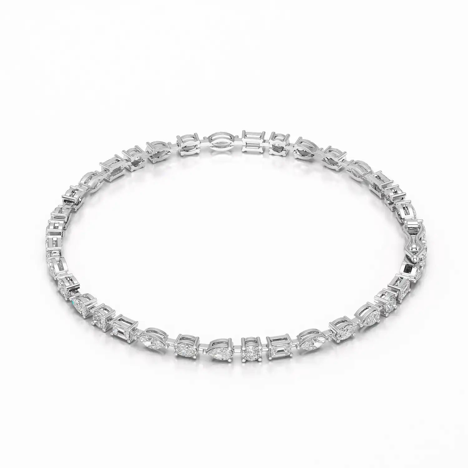 6.38 CT Multi Shape Lab Grown Diamond Bracelet