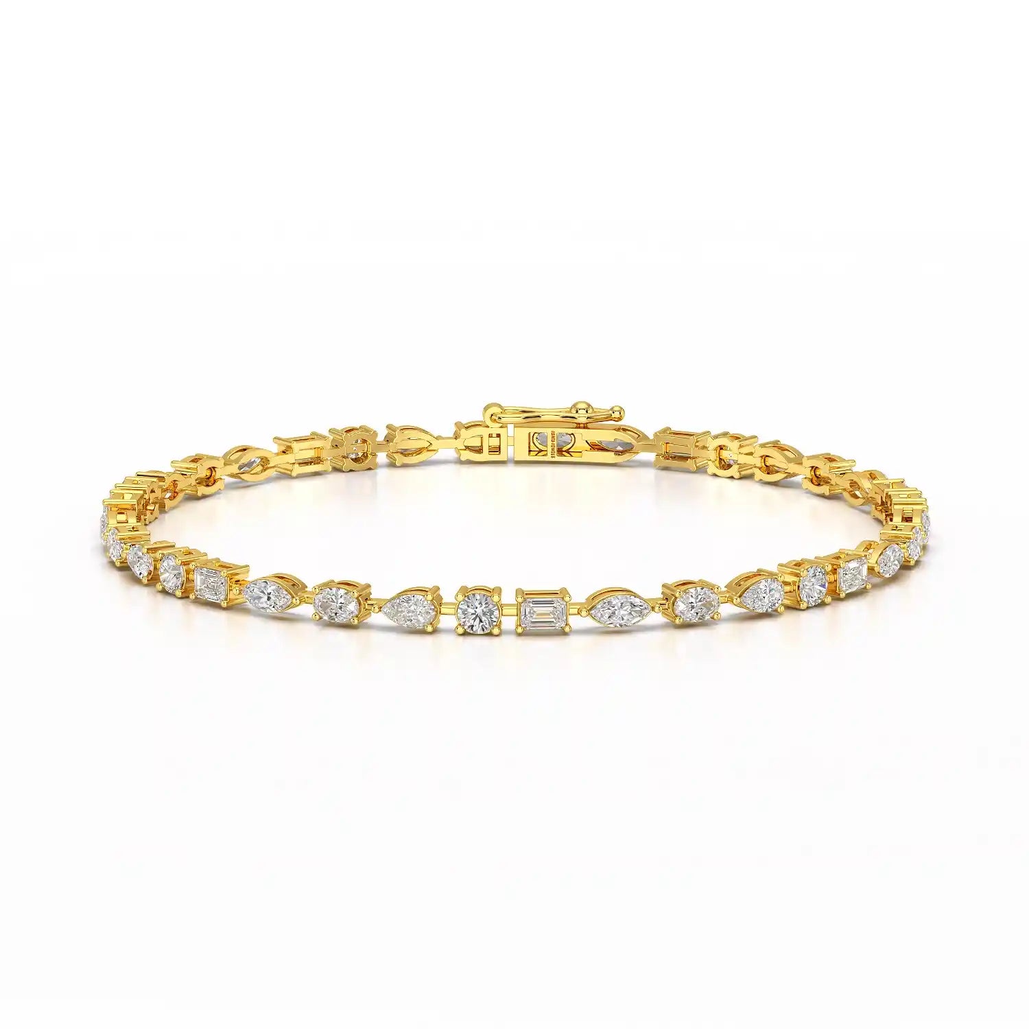 6.38 CT Multi Shape Lab Grown Diamond Bracelet
