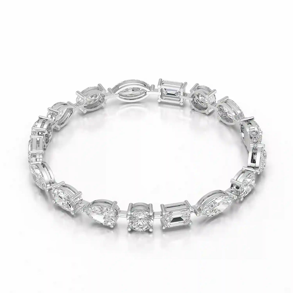 17.66 CT Multiple Shape Lab Diamond Bracelet