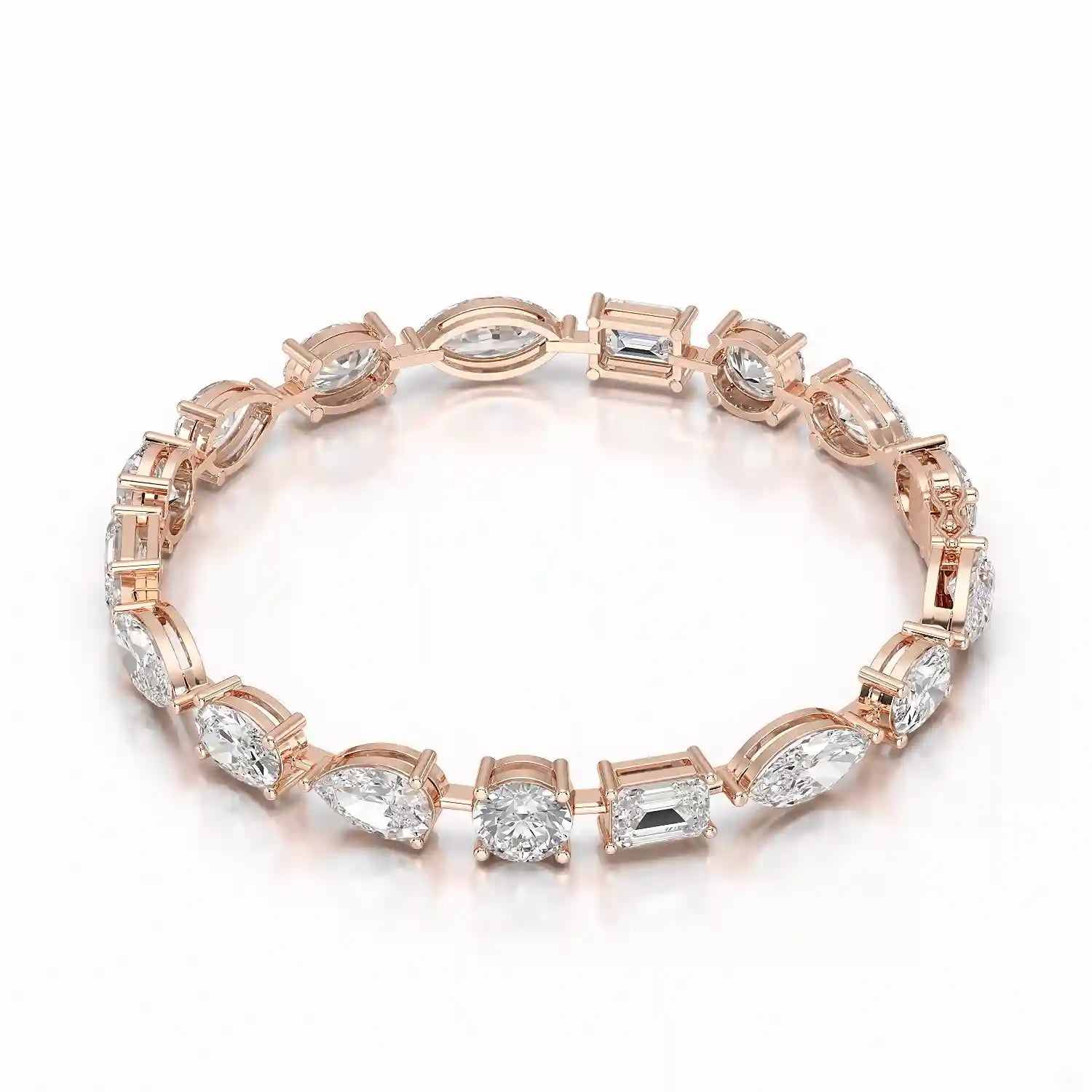 17.66 CT Multiple Shape Lab Diamond Bracelet