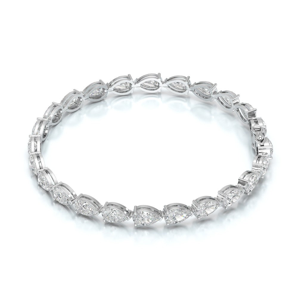 11.50 CT Pear Cut Diamond Tennis Bracelet Jama Jewels
