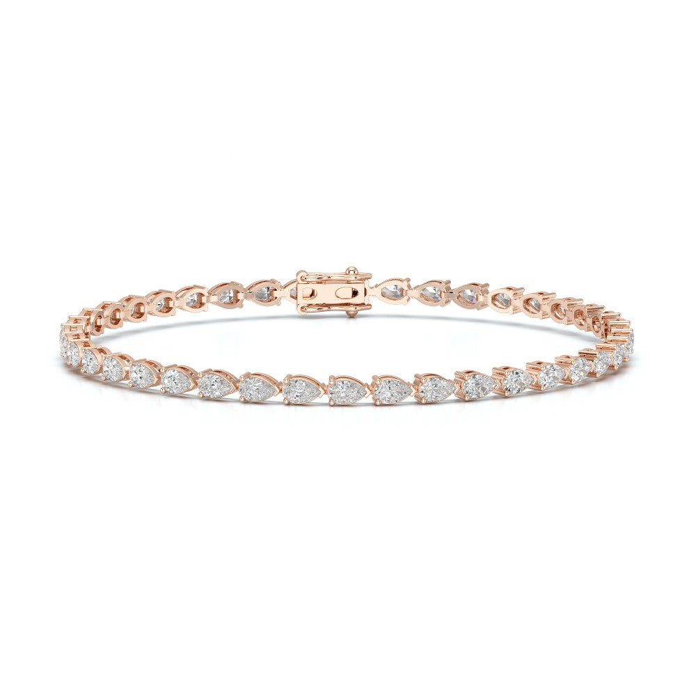 3.90 CT Pear Cut Diamond Tennis Bracelet Jama Jewels