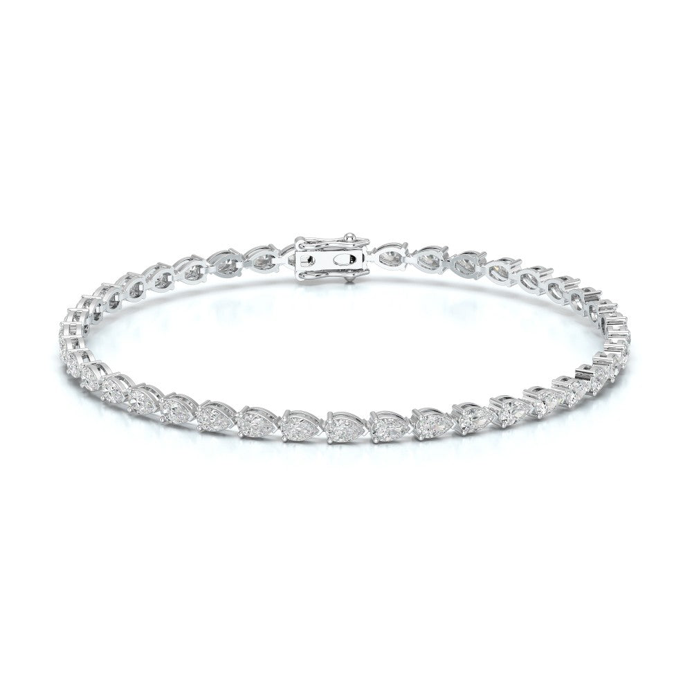 3.90 CT Pear Cut Diamond Tennis Bracelet Jama Jewels