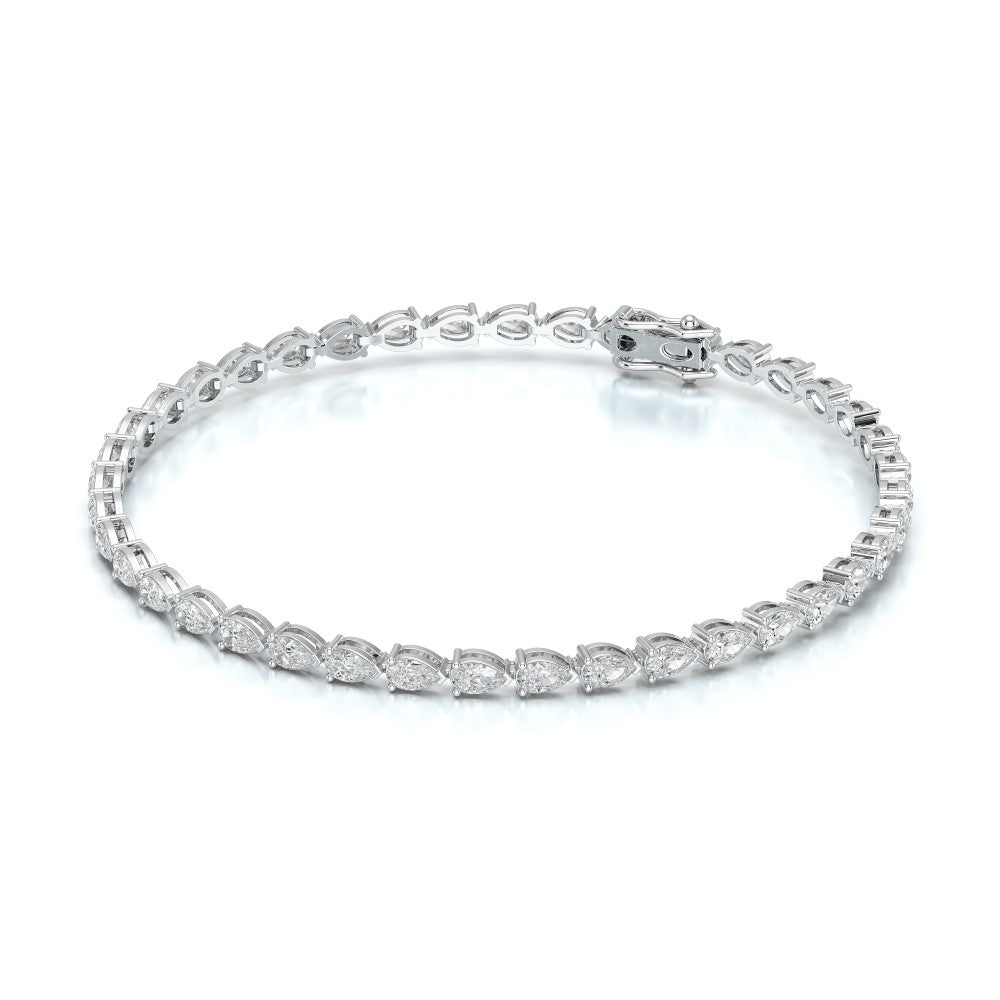 3.90 CT Pear Cut Diamond Tennis Bracelet Jama Jewels