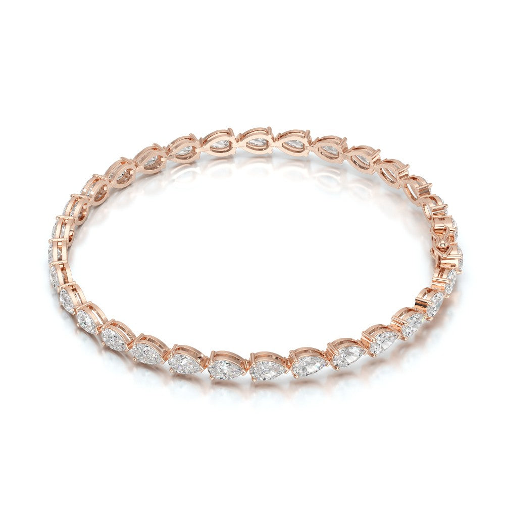 7.25 CT Pear Cut Diamond Tennis Bracelet Jama Jewels