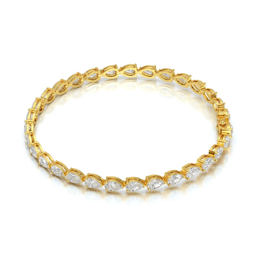 7.25 CT Pear Cut Diamond Tennis Bracelet Jama Jewels