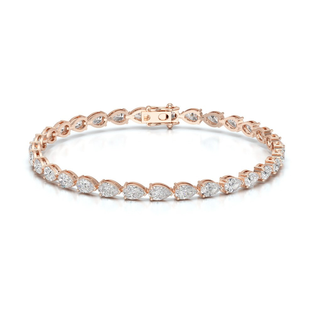 7.25 CT Pear Cut Diamond Tennis Bracelet Jama Jewels