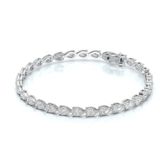 7.25 CT Pear Cut Diamond Tennis Bracelet Jama Jewels
