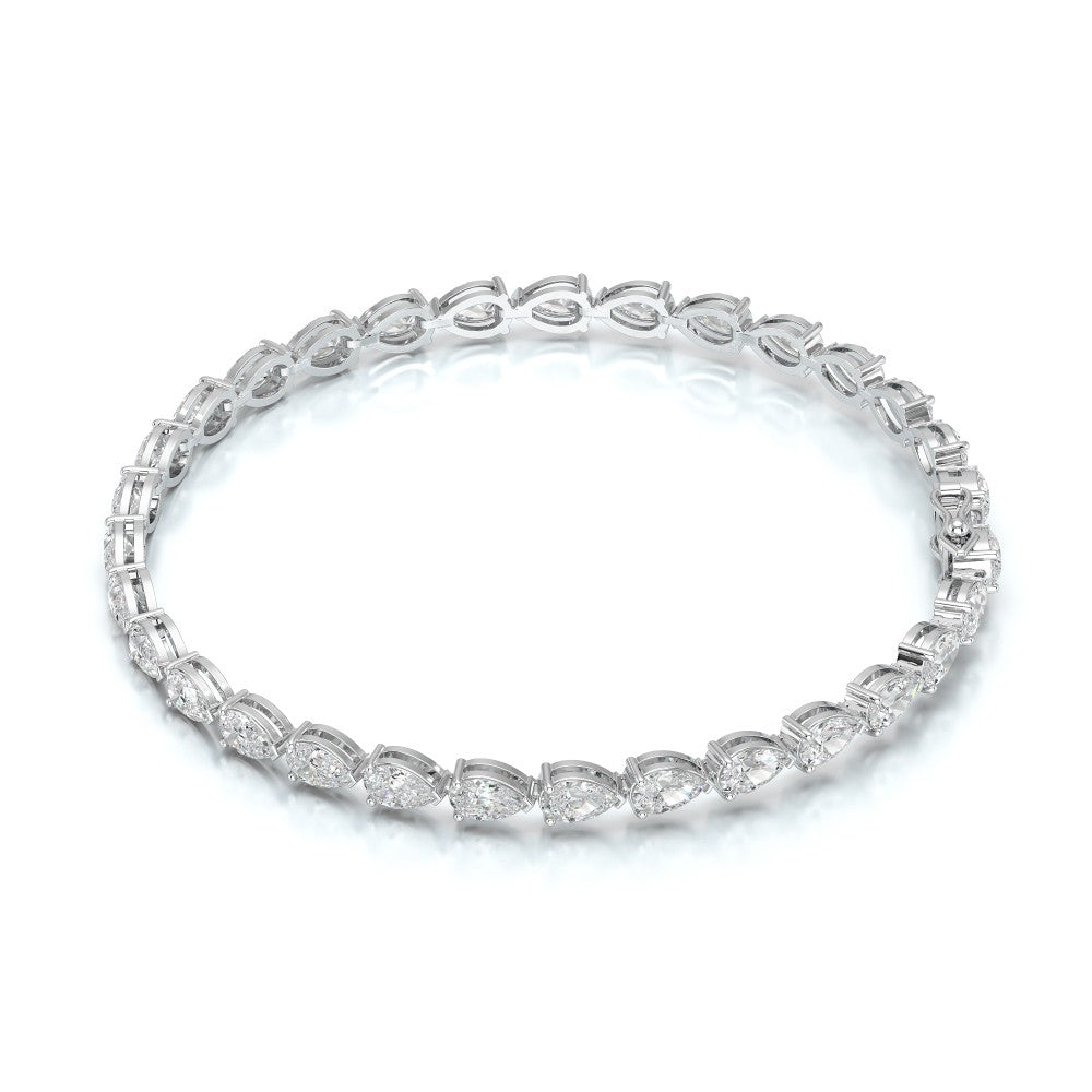 7.25 CT Pear Cut Diamond Tennis Bracelet Jama Jewels