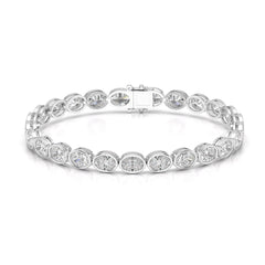 11.50 CT Oval Cut Diamond Bezel Tennis Bracelet Jama Jewels