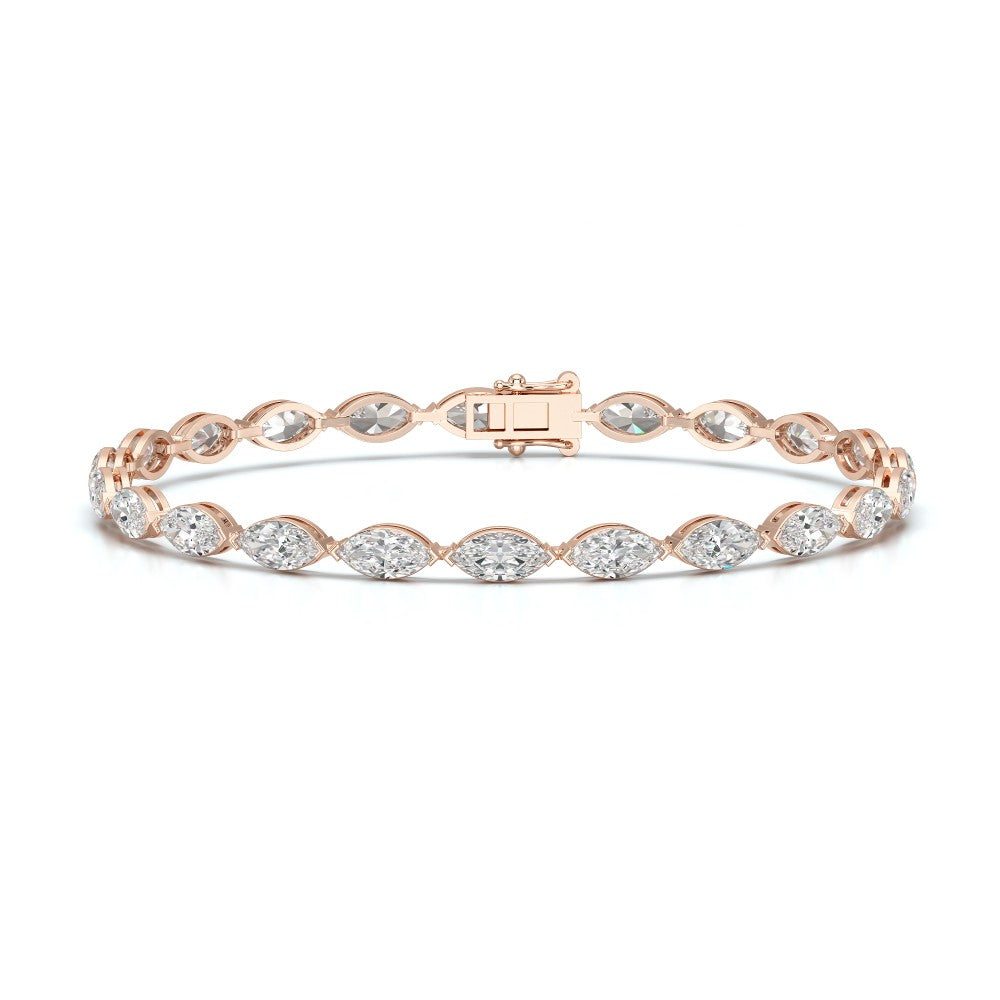 7.35 CT Marquise Cut Diamond Tennis Bracelet Jama Jewels