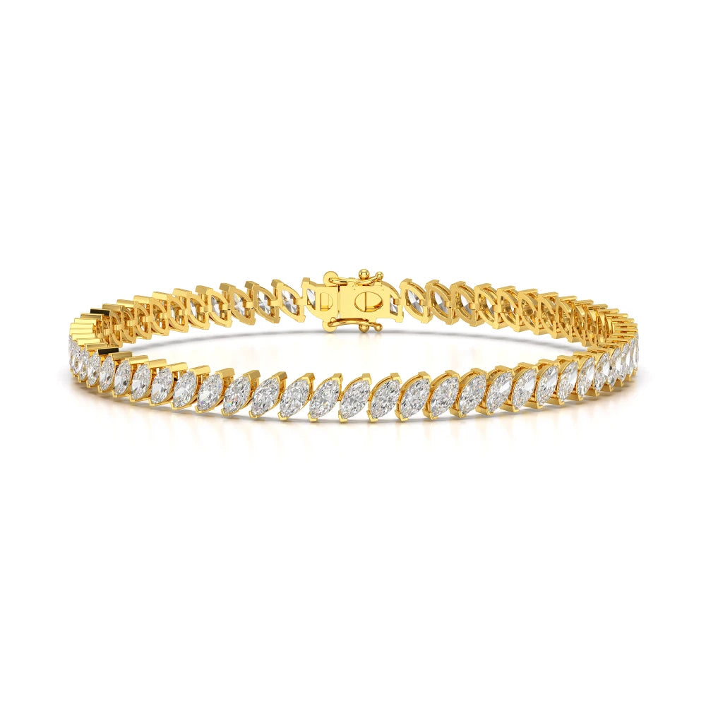 6.80 CT Marquise Cut Diamond Bezel Tennis Bracelet Jama Jewels