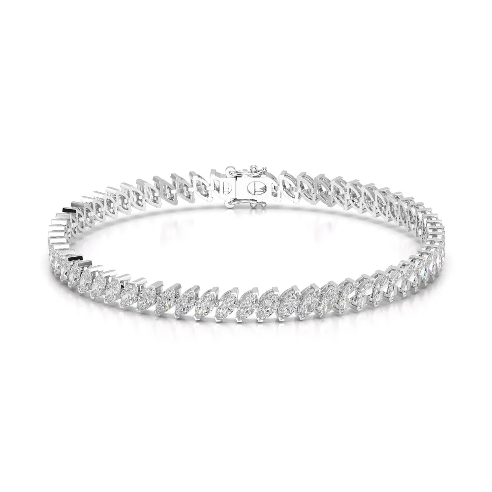 6.80 CT Marquise Cut Diamond Bezel Tennis Bracelet Jama Jewels