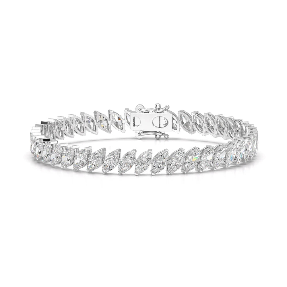 12.60 CT Marquise Cut Diamond Bezel Tennis Bracelet Jama Jewels