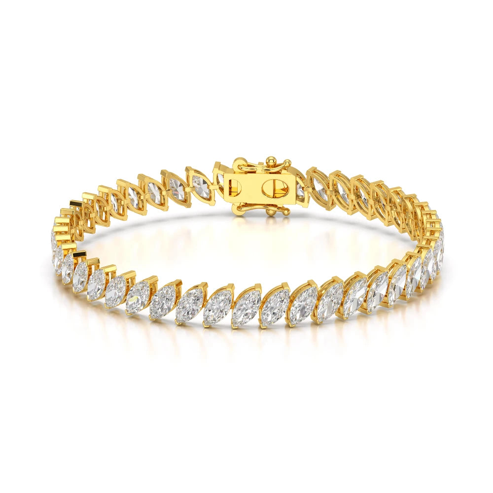12.60 CT Marquise Cut Diamond Bezel Tennis Bracelet Jama Jewels
