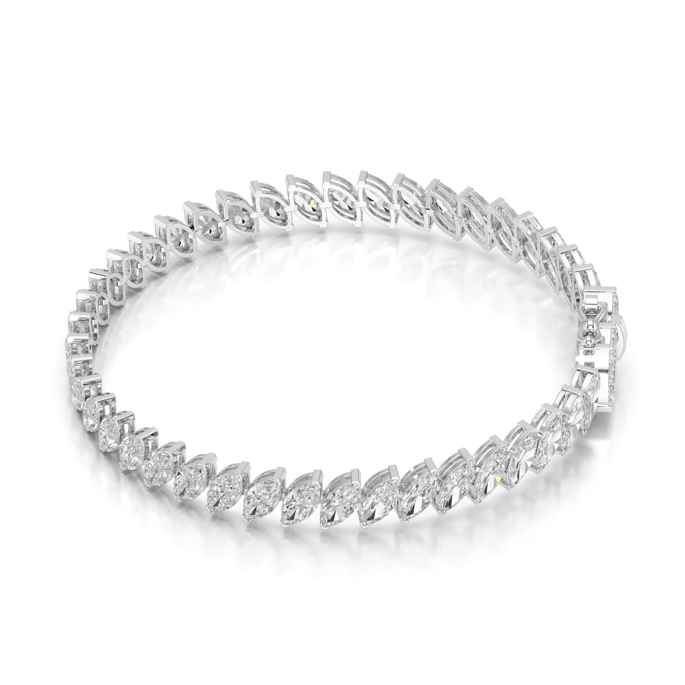 12.60 CT Marquise Cut Diamond Bezel Tennis Bracelet Jama Jewels