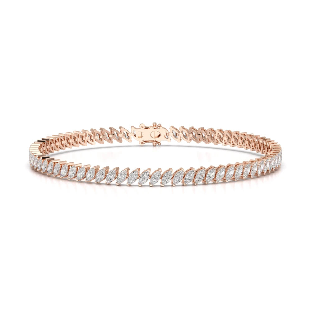 3.50 CT Marquise Cut Diamond Bezel Tennis Bracelet Jama Jewels