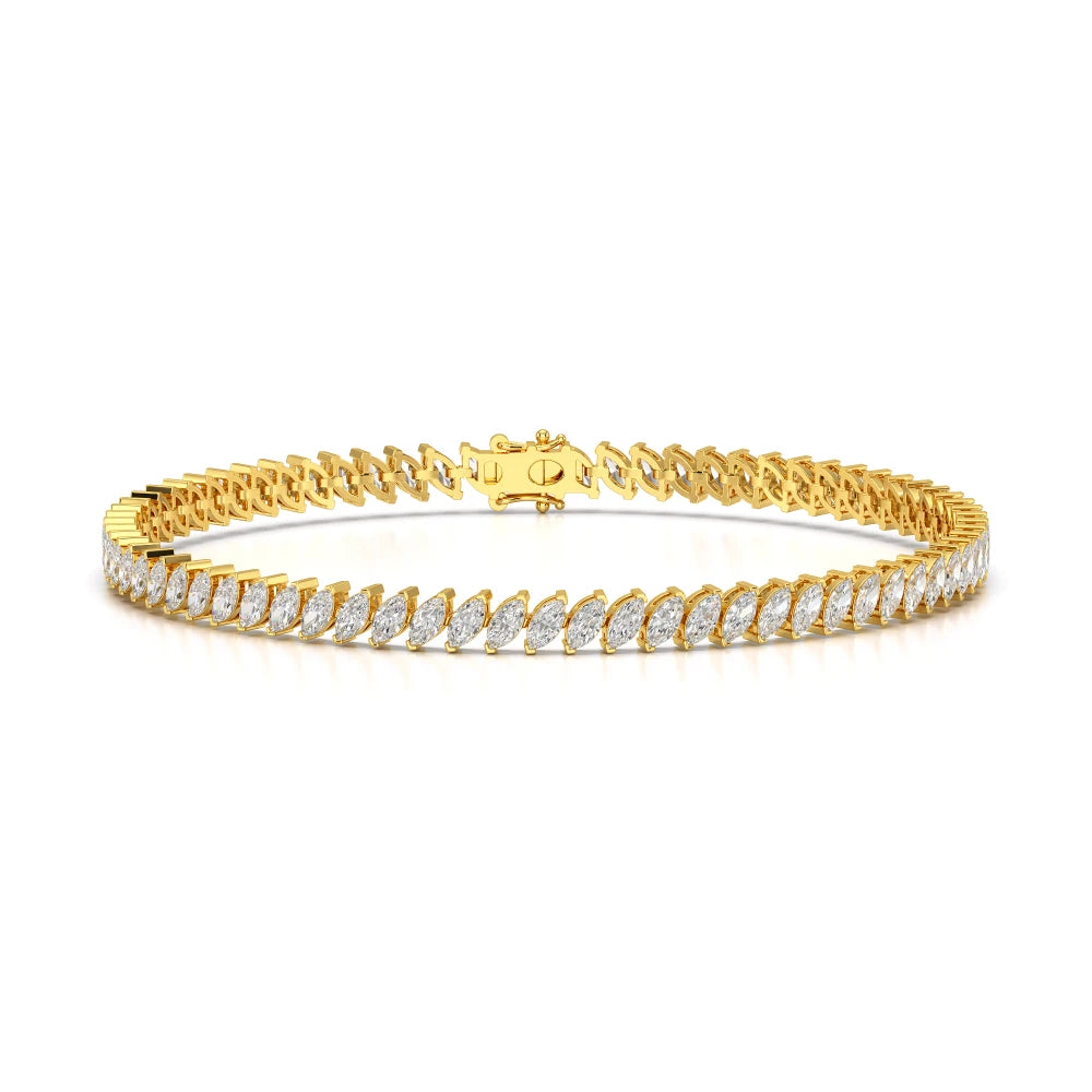 3.50 CT Marquise Cut Diamond Bezel Tennis Bracelet Jama Jewels