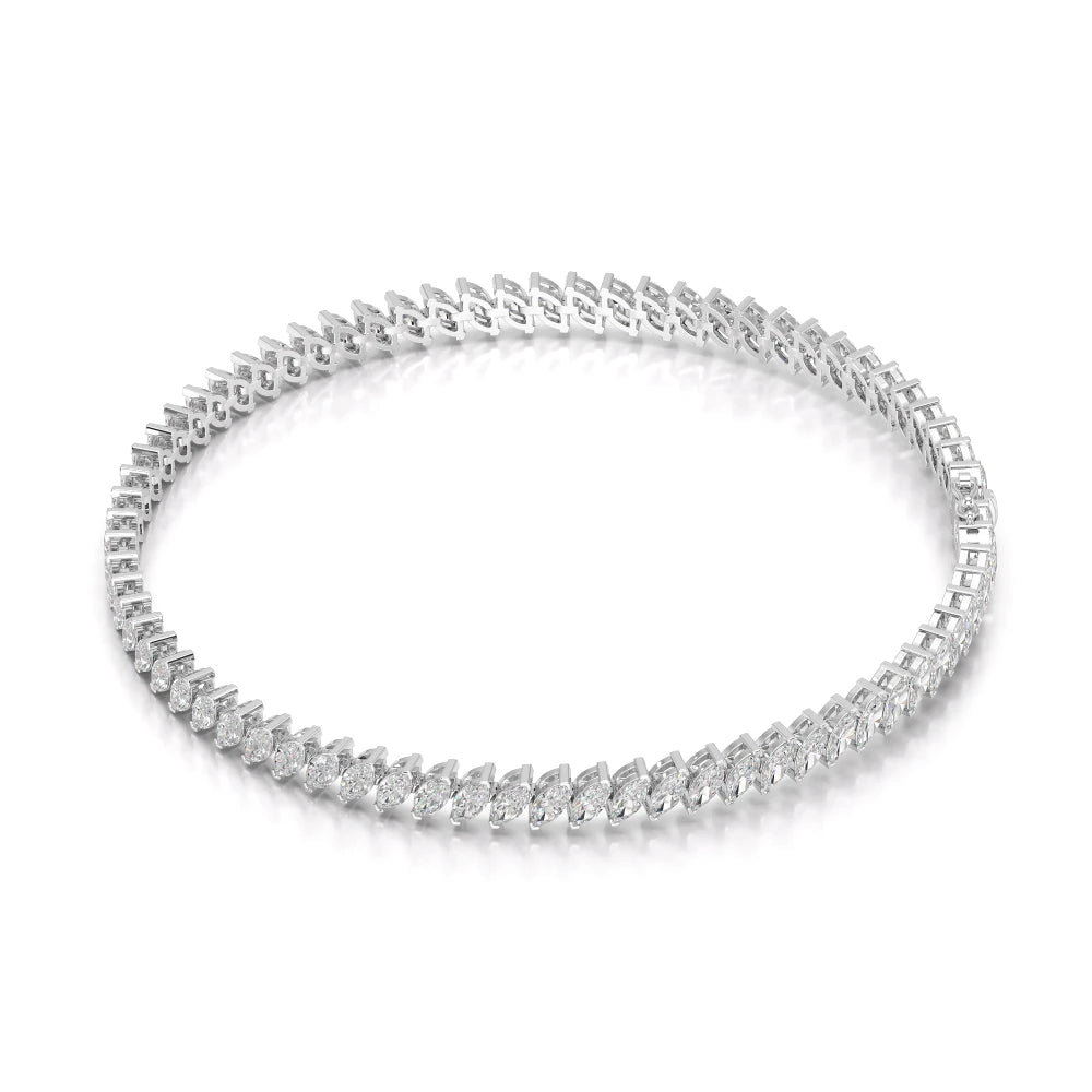 3.50 CT Marquise Cut Diamond Bezel Tennis Bracelet Jama Jewels