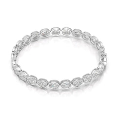 10.40 CT Oval Cut Diamond Bezel Tennis Bracelet Jama Jewels