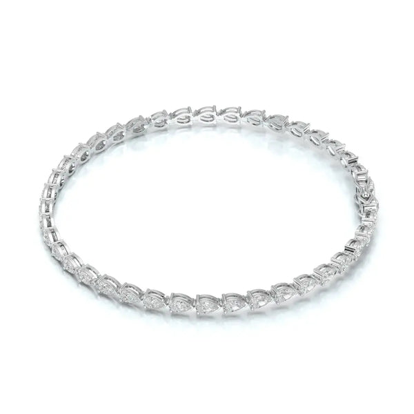 5.10 CT Pear East-West Diamond Tennis Bracelet