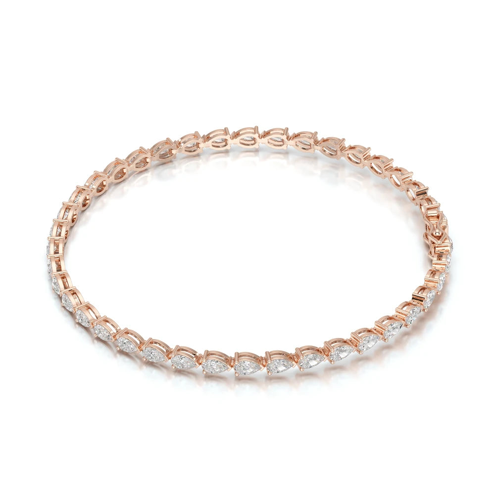 5.10 CT Pear Cut Diamond Tennis Bracelet Jama Jewels