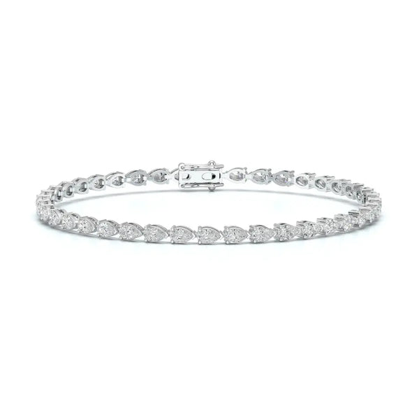 5.10 CT Pear East-West Diamond Tennis Bracelet