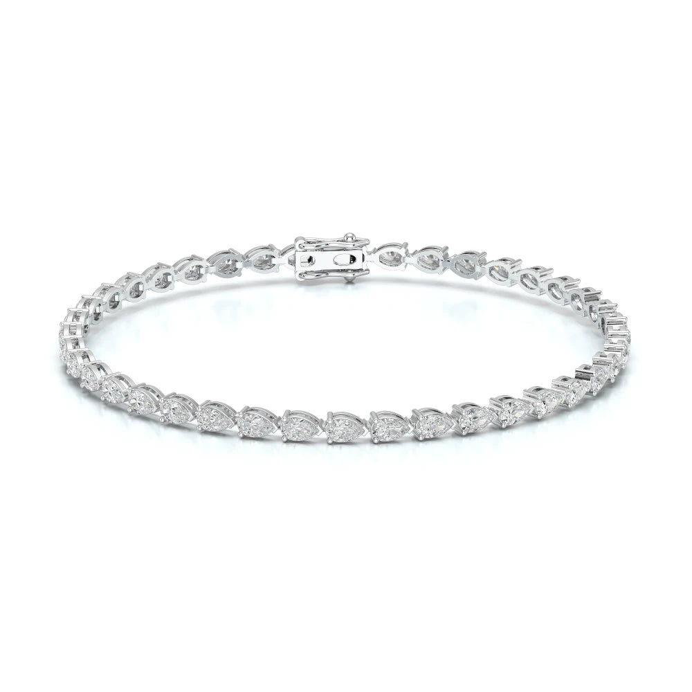 5.10 CT Pear Cut Diamond Tennis Bracelet Jama Jewels
