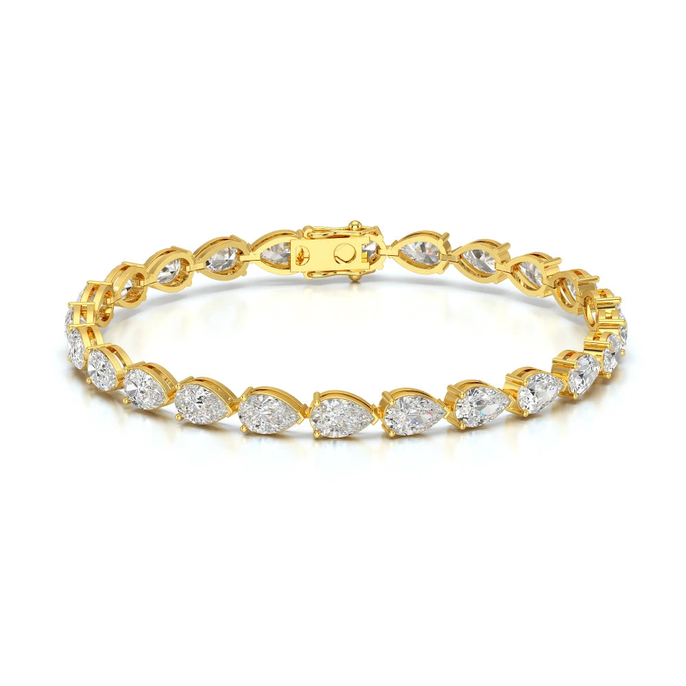 10 CT Pear Cut Diamond Tennis Bracelet Jama Jewels
