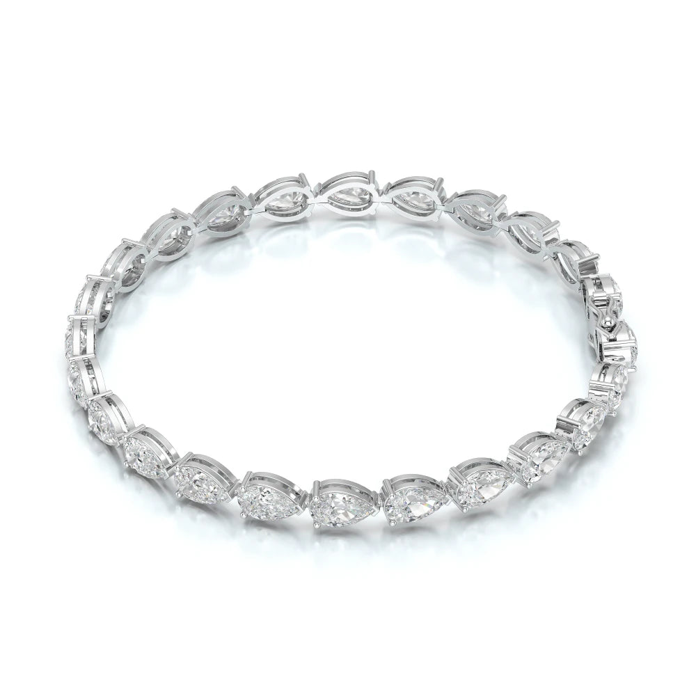 10 CT Pear Cut Diamond Tennis Bracelet Jama Jewels
