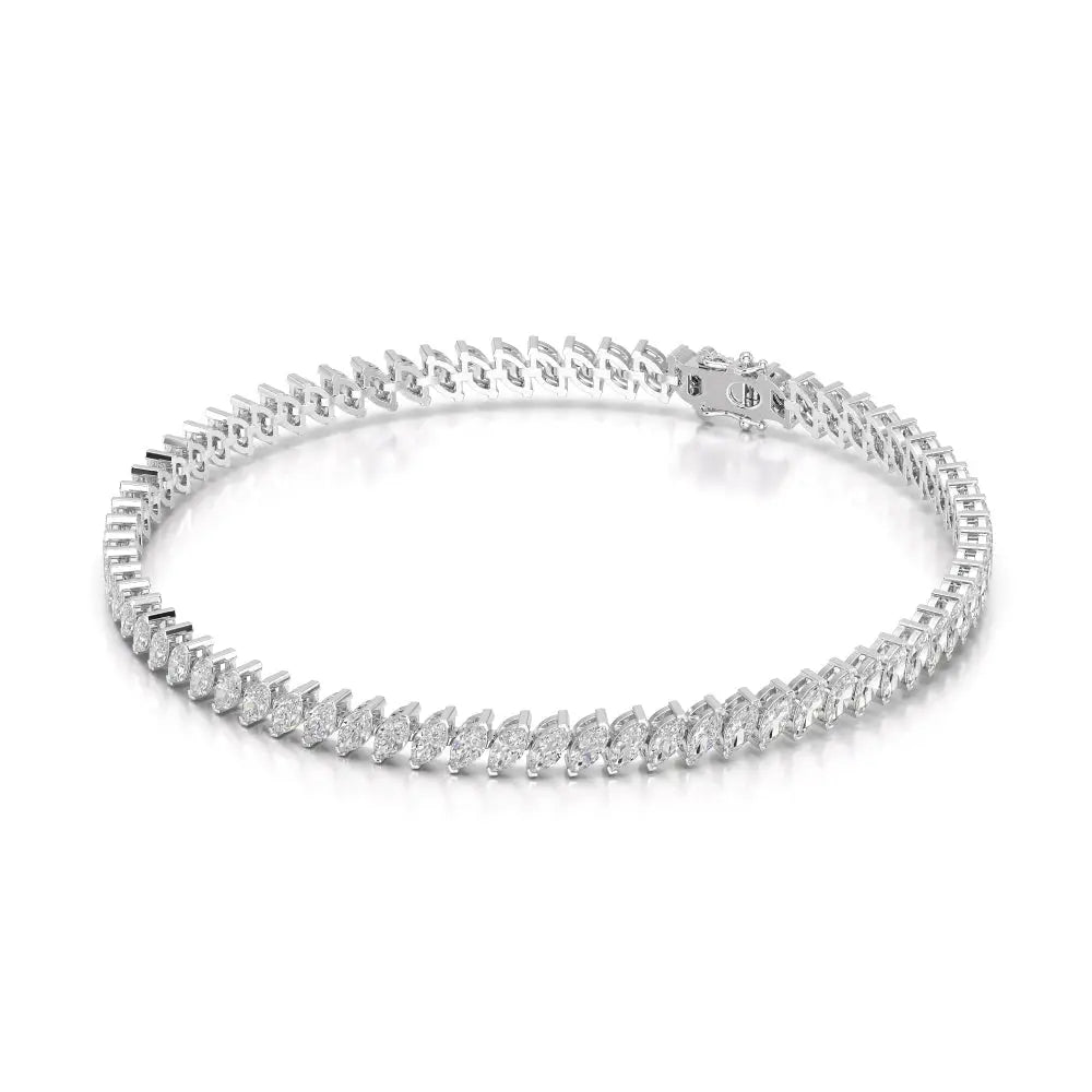 5 CT Marquise Cut Diamond Bezel Tennis Bracelet Jama Jewels