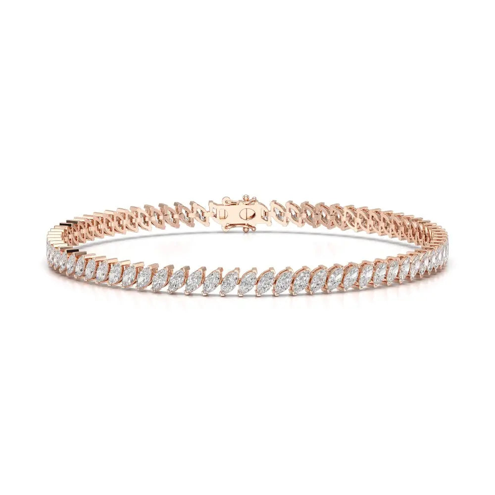 5 CT Marquise Cut Diamond Bezel Tennis Bracelet Jama Jewels