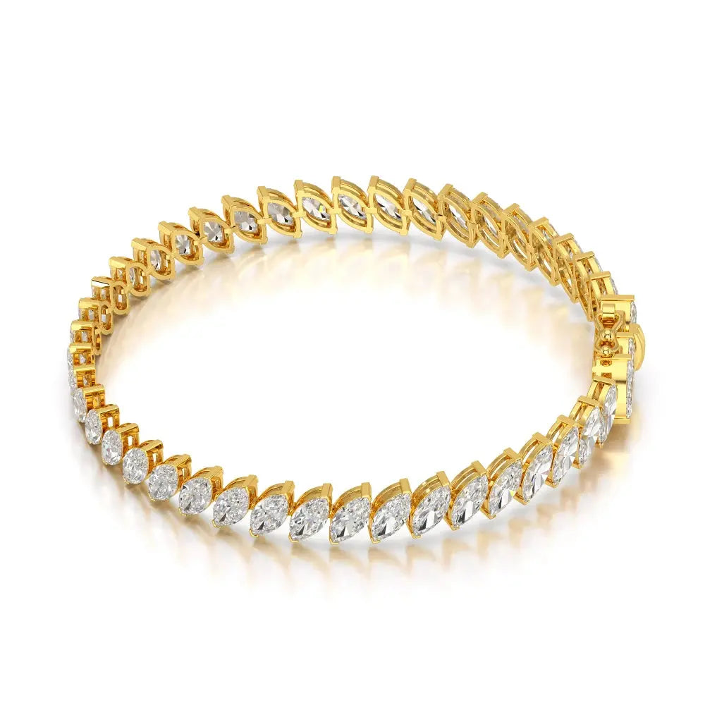 9.60 CT Marquise Cut Diamond Bezel Tennis Bracelet Jama Jewels